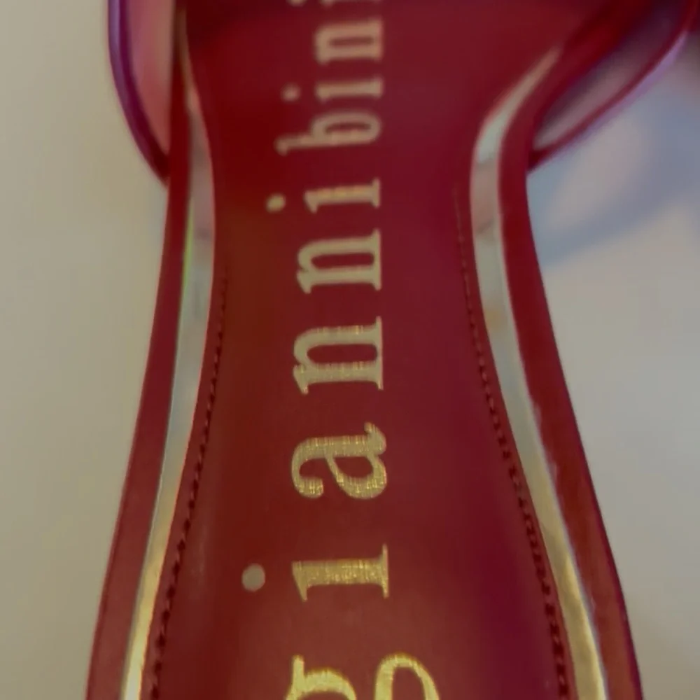 Gianni Bibi Kitti Mesh Square Toe Kitten Heel Dress Slides - Picture 10 of 12